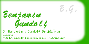 benjamin gundolf business card
